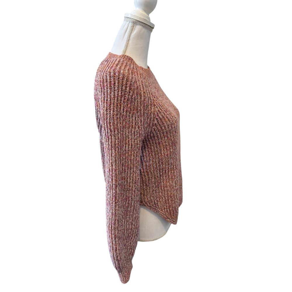 Frame Marled Raglan Crewneck Sweater Lavender Multi S - Picture 4 of 8